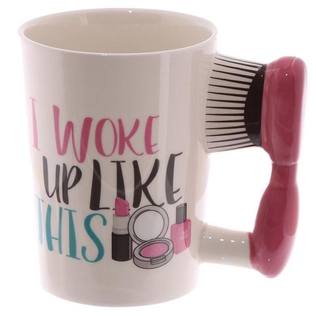 Hair Brush Beauty Mug