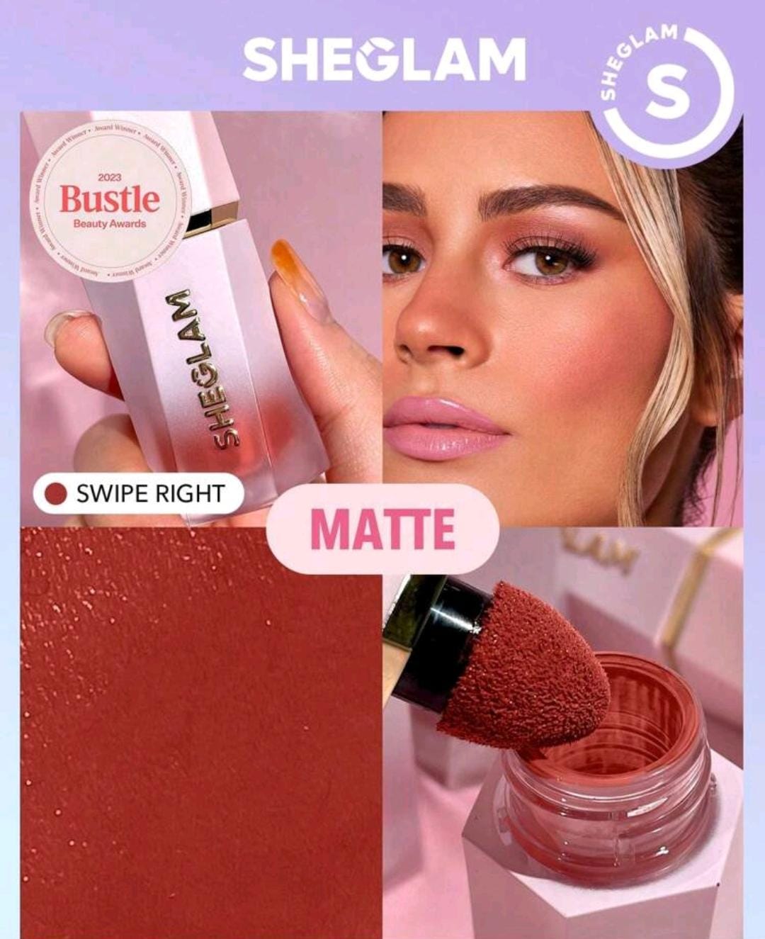 COLOR BLOOM LIQUID BLUSH MATTE FINISH-SWIPE RIGHT