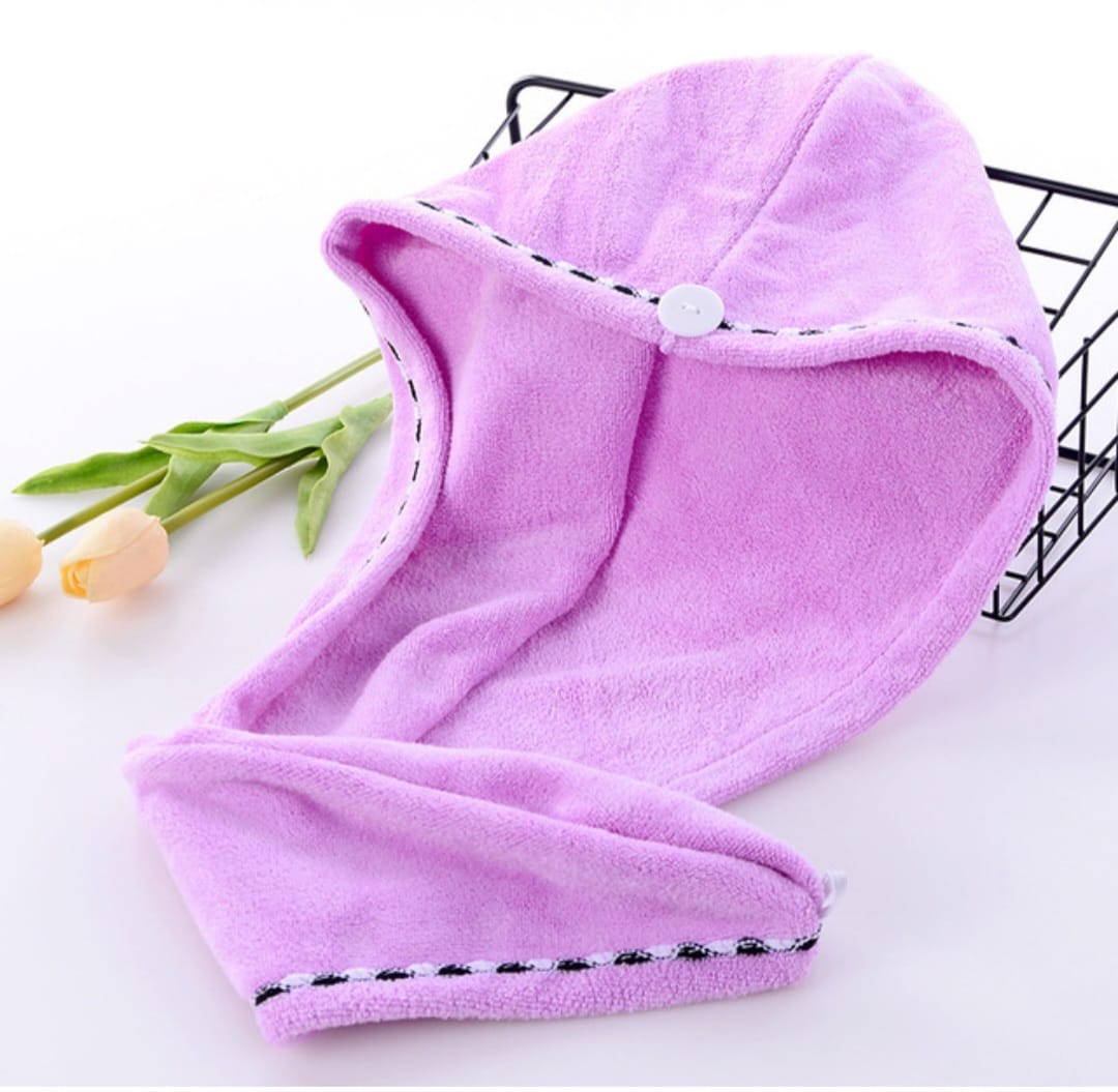 Purple Microfiber Hair Towel