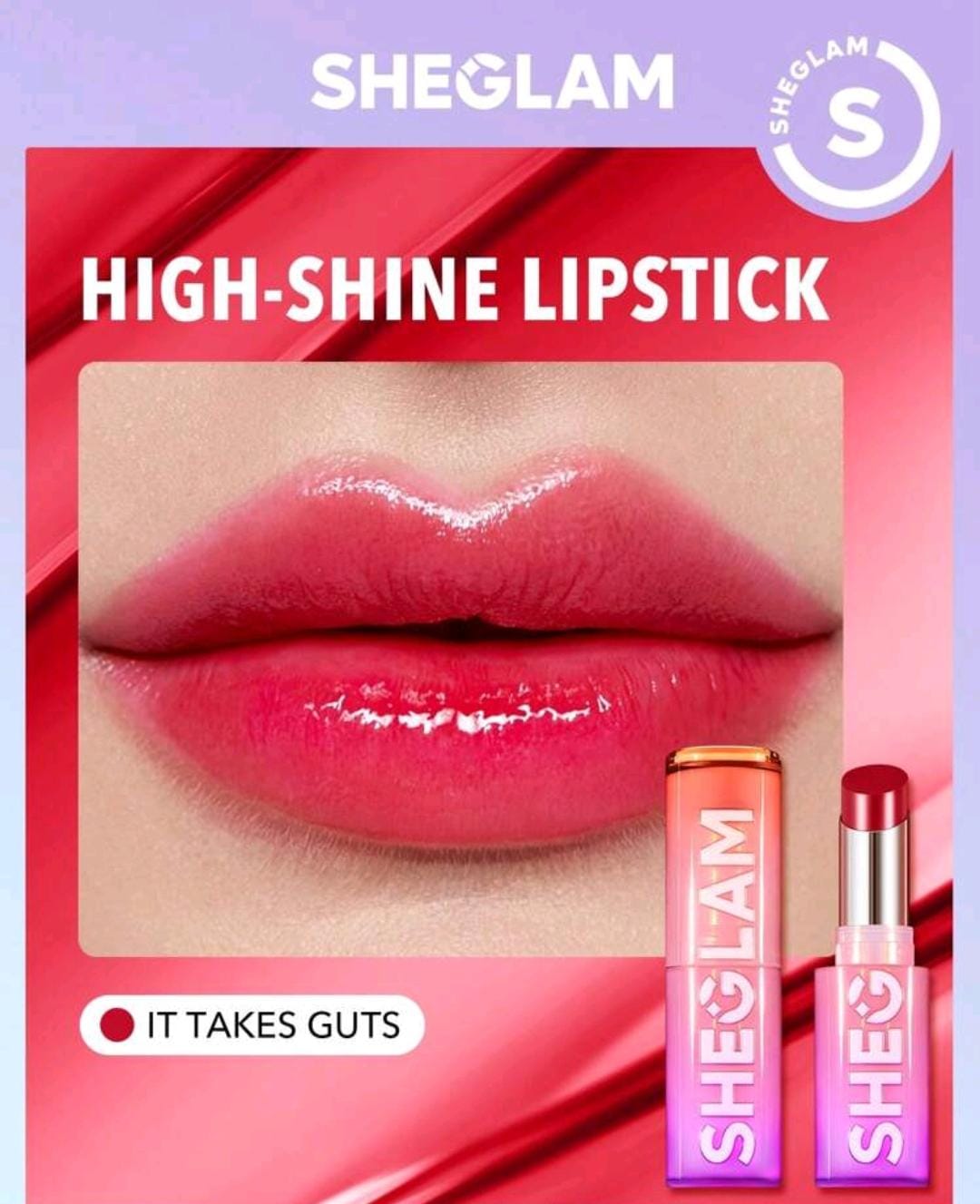 MIRROR KISS HIGH-SHINE LIPSTICK-IT TAKES GUTS