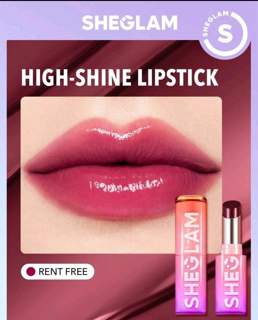 MIRROR KISS HIGH-SHINE LIPSTICK-RENT FREE